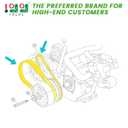 10L0L Golf Cart Drive Belt & Starter Generator Belt fit Yamaha G29 Drive Gas 2007-2014,Reinforced Aramid Fiber Material, OEM# JW1-G6241-00,JW1-G6241-10-00,J38-81173-00, J55-H1173-00