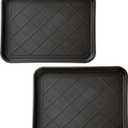 All-Weather Boot Tray - Water-Resistant Plastic Mud Pan, Pet Food Tray, and Outdoor or Indoor Shoe Mat for Entryway by Stalwart (Black)