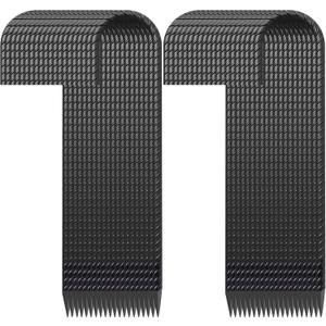 Rebar Stakes 16 inch, Heavy Duty J Hook Ground Stakes, 5/16 inch Curved Steel Tent Stakes Anti Rust Ground Anchors for Chain Link Wire Fencing, Pack of 40, Black