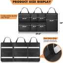 FINPAC Car Trunk Organizer and Storage, Detachable Seat Back Hanging Organizers Storage with Zippers, Large Capacity Car Accessories Interior for Jeeps, SUVs, Vans (Black)