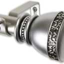 Rod Desyne 1" Delaney Curtain Rod, 120-170 inch, Satin Nickel