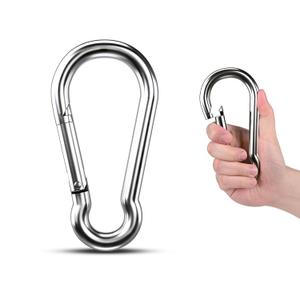 Large Carabiner Clip Hooks, 1pc 7 inch Carabiner Heavy Duty, 304 Stainless Steel Spring Snap Hook Fits Camping Hanging Hiking Weight Lifting, Metal Clips for Rope or Chain (M14-7.00")