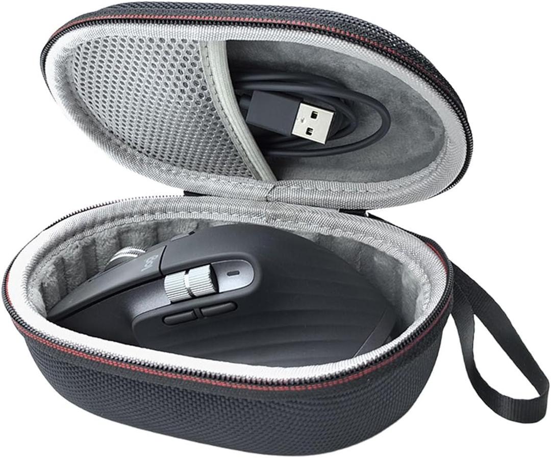 Hard Shell Travel Mouse Case Holder Pouch Compatible with Logitech MX Master 4 / Master 3S / M720 M750L M550L M650L M510 G PRO X G305 G502 Wireless Gaming Mouse Computer Mice Zipper Organizer