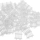 VICASKY 50pcs Miniature Garden Fence Accessories Simulation Farm Fence Decor for Miniature Scenes Dollhouse Decoration