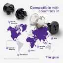 Targus Universal Travel Adapter, International Plug Adapter, Travel Worldwide Power Adapters for Europe, UK, Asia, Africa, LAC, MENA, & USA, Travel Plug Adapter (APK01US1)
