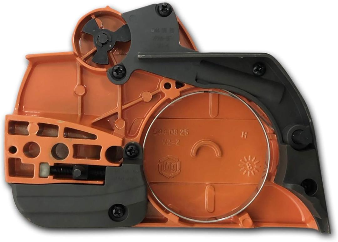 445 450 Clutch Side Sprocket Cover with Chain Brake Assembly Compatible with Husqvarna 445 450 Chainsaw Replacement Parts OEM 544097901 544097902