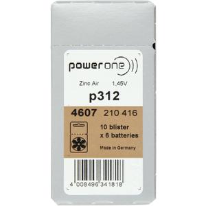 PowerOne Size 312 Hearing Aid Batteries - 50 x 6 Packs = 300 pcs.