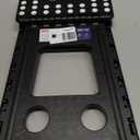 Delxo 17.5 Inch Folding Step Stool,Foldable Stool for Adults with Safety Lock,Portable Collapsible Plastic Step Stool,Non Slip Folding Stools for Kitchen Bathroom Bedroom Up to 400LBS,(Black 1PC)