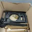 USHOWER Brushed Gold Bathroom Accessories Set, 24-Inch Towel Bar Set Wall Mounted, Durable SUS304 Stainless Steel Bathroom Hardware Set, 4-Piece