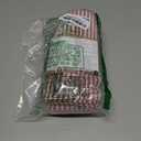 Plain Striped Cotton Linen Blended Dinner Cloth Napkins - Set of 12 (40 x 30 cm) - for Events & Home Use (Red)