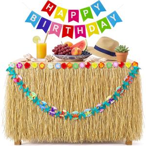 Yinder 3 Pcs Luau Birthday Party Decorations Set