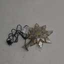 Kurt Adler 8.5-Inch Capiz Star Tree Topper with 10 Clear Lights and 1 Spare Bulb