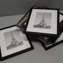 Upsimples 8x10 Picture Frame Set of 10, Display Pictures 5x7 with Mat or 8x10 Without, Multi Photo Frames Collage for Wall or Tabletop Display, Black