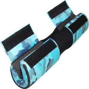Barbell Pad for Squat, Hip Thrust - Perfect for Gym Workout Smith Machine Thruster Weightlifting - Relieves Neck and Shoulder Pain - Thick Foam Cushion (Camo Blue)