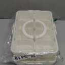 Mfacoy Snackle Box Container, 2 Pack Divided Serving Tray with Lid and Handle, Snack Box Charcuterie Container for Portable Snack Platters, Clear Organizer for Candy, Fruits, Travel, Party, Picnic, Milky Light