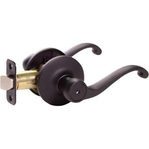 Design House Scroll Door Knob - Privacy Door Lever, 2-Way Latch for Interior Doors - Door Handle, Door Hardware & Locks, Door Levers - Oil Rubbed Bronze - 791632