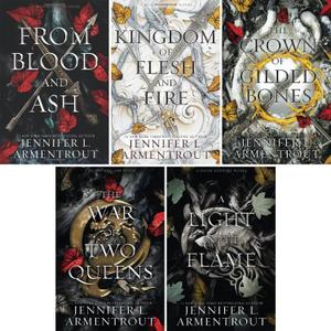 Blood and Ash Series 5 Book Set(From Blood and Ash, A Kingdom of Flesh and Fire, The Crown of Gilded Bones, The War of Two Queens, A Light in the Flame) by Jennifer L. Armentrout