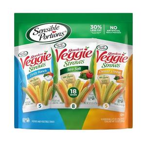Sensible Portions Garden Veggie Snacks - Veggie Straws Variety Pack, 18ct Polybag (Pack of 1)
