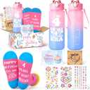 4 Year Old Girl Birthday Gifts  Gifts for 4 Year Old Girl, Best Gift Ideas for 4th Girls Birthday Decorations with Water Bottle, Socks, Bracelet, DIY Diamond Kit