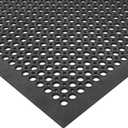 Ottomanson Heavy Duty Rubber Floor Mat Non-Slip, Waterproof, Easy to Clean Anti-Fatigue Mat for Commercial Kitchens, Restaurants, Workshops Oil Resistant, Hose Washable 36" x 60", Black