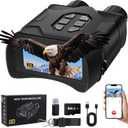 Night Vision Goggles - 5K Night Vision Binoculars for Adults, 10X Digital Zoom, 4'' UHD IPS Screen and 64GB TF Card for Photos and Videos Perfect for Outdoor Camping and Wildlife Observation