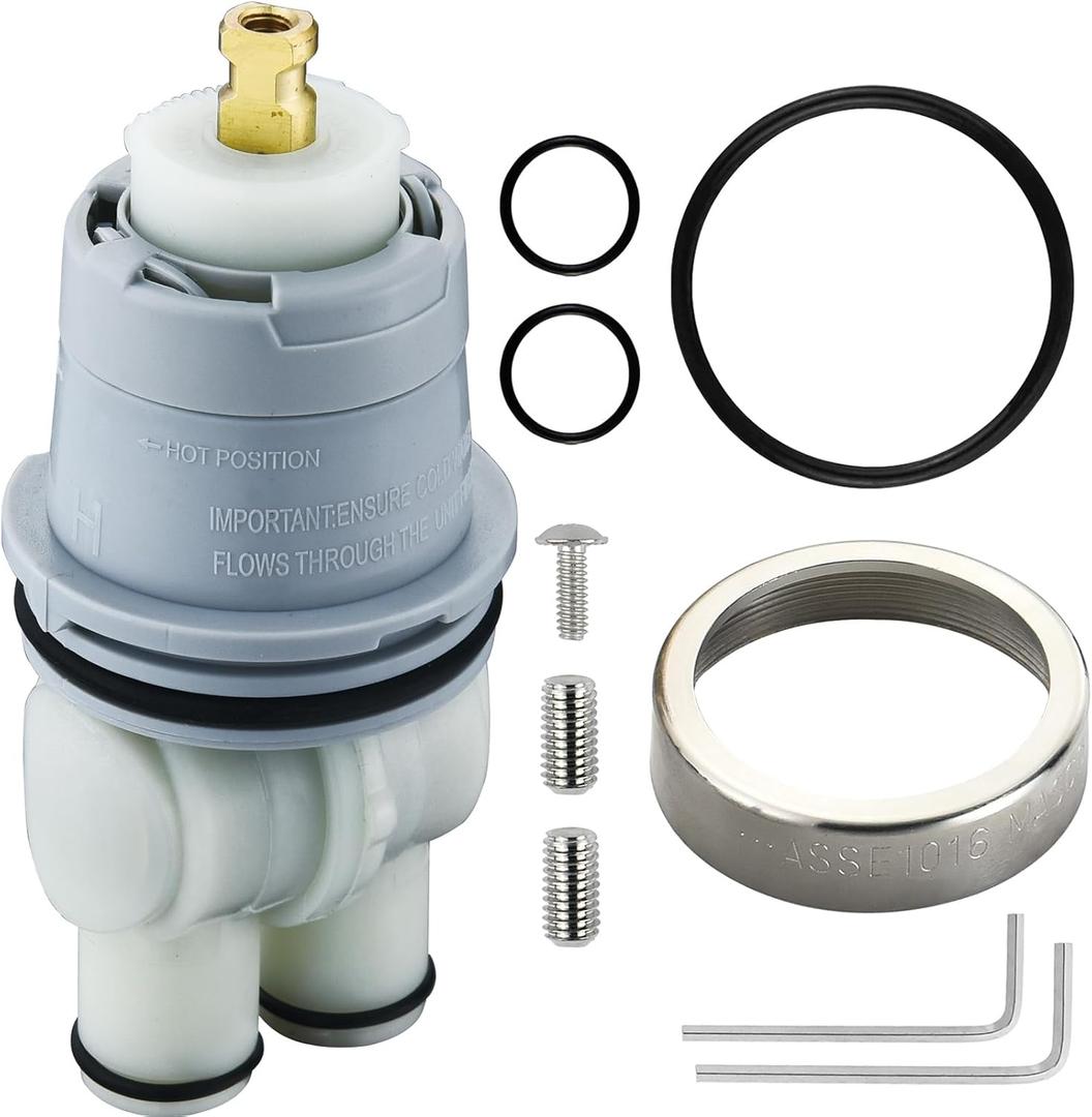 RP46074 Shower Cartridge Compatible with Delta 13/14 Series Single-Handle Faucet - Suitable for Delta Monitor MultiChoice Universal Valves Rough-in (2007-present), Includes RP22734 Bonnet Nut