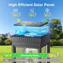 WdtPro 8 Pack Tall Solar Pathway Lights Outdoor, Bright Solar Powered Garden Lights Waterproof, Auto On/Off, Up to 15H Outdoor Lighting for Lawn Patio Walkway Driveway Path Yard Decor
