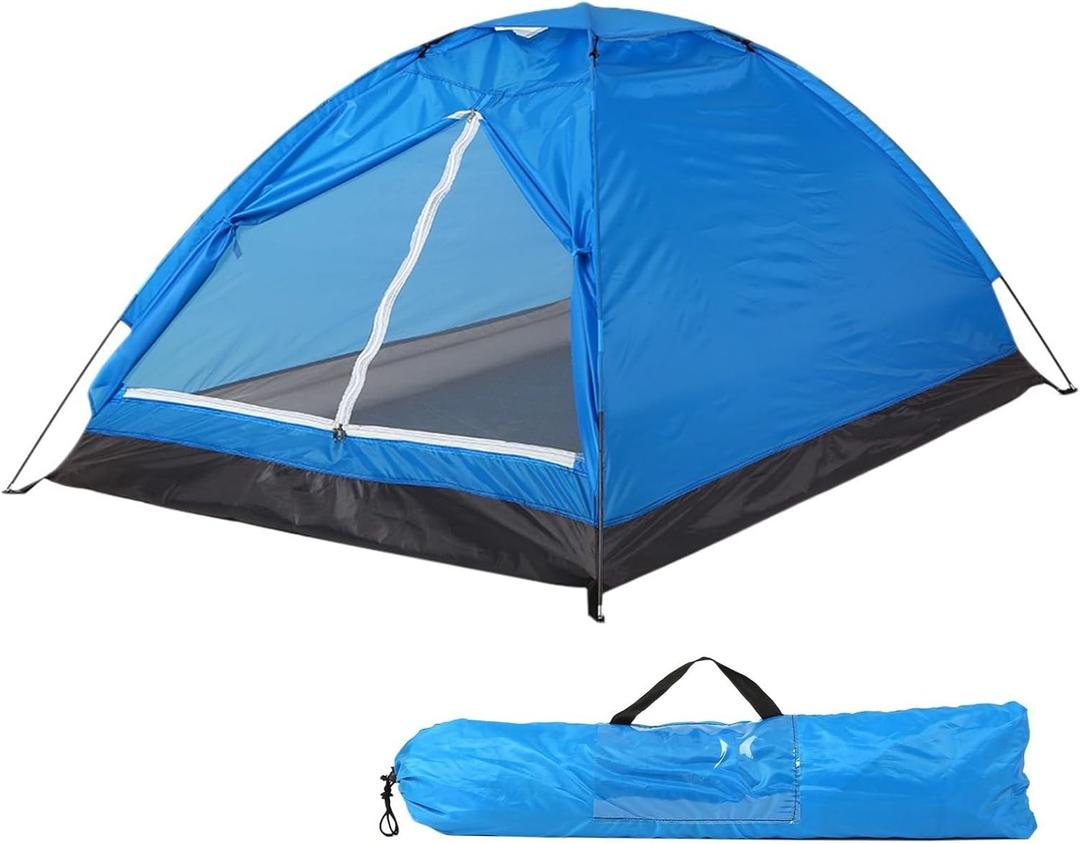 Camping Tent for 2 Person Single Layer Outdoor Portable Summer Tent for Outdoor Camping Traveling Tent(Blue)