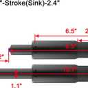 MySit 2.2" Stroke Office Chair Gas Lift Cylinder Replacement, Heavy Duty 450lbs Shortest Gas Spring Rod Part Sinking 2.4 inches Universal Size Black for Short Person, High Chair Base, Class 4