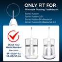 6 Pack Toothbrush Replacement Heads Compatible with WaterPik Sonic Fusion 2.0, FitMount Flossing Brush Head Fit for Water-Pic SF-01 SF-02 and 2.0 SF-03 SF-04