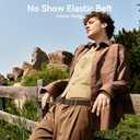 No Show Stretch Belt for Women Invisible Adjustable Strap Belt with Flat Buckle for Jeans Pants Dresses (Suit for US Size 16+, 2pcs/Black+beige)