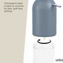 Umbra Touch Hand Soap Dispenser, Plastic Liquid Pump Bottle, Durable and Refillable for Bathroom or Kitchen Sink, Slate Blue