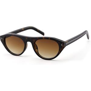 AZorb Retro Small Oval Cat Eye Sunglasses for Women Men, Narrow Vintage Flat Top Sun Glasses with UV400 Protection