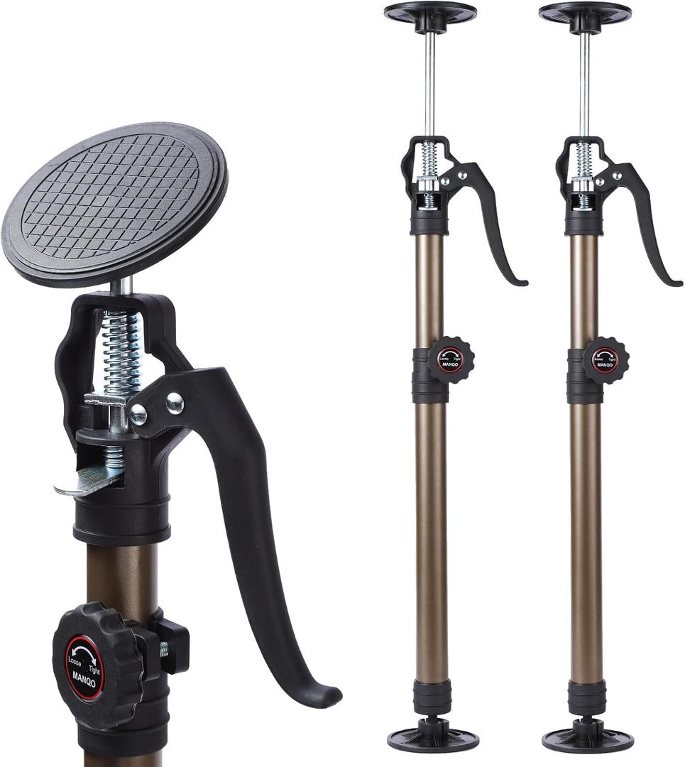 MANQO Cabinet Jack for Installing CabinetAdjustable Support Pole3rd Hand Support SystemExtend from 19.29 inch to 43.30 inch,Supports up to 132lbs for Drywall 2Pcs Set (Patent Design)