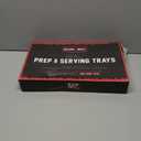 AVIEUS Grill Prep and Serve Trays | Set of 2 Stackable, Melamine Trays | Serving Tray & Marinating Tray | Serving Platter for Plating Food & BBQ Prep Tub for Marinating Meats | Grill Accessories |