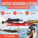 REV-UP 18" Large Remote Control Boat - Fast Speed RC Boats for Adults 21+ MPH with Travel Bag, Self-Righting Remote Control Boat for Adults, 2.4GHz Racing RC Boats with LED Lights, Medium