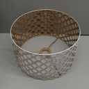 Unique Metal Lamp Shades, Round Drum Hollow-Carved Design for Table and Floor Lamps,Chandeliers/DIY Light Fixture Replacement