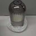 QIYVLOS Toothbrush Holders with Sliding Lid, Rotating 3 Slots Bathroom Organizer Countertop, Tooth Brush Toothpaste Holder Bathroom Counter Stand Sink Organizer Caddy for Vanity Makeup Brushes Holder (White+Transparent Black)