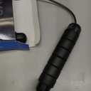 Jump Rope, Tangle-Free Rapid Speed Jumping Rope Cable with Ball Bearings for Women, Men, and Kids, Adjustable Steel Jump Rope with Foam Handles for Home Gym Exercise Fitness Workout Equipment & Slim Body (Black)