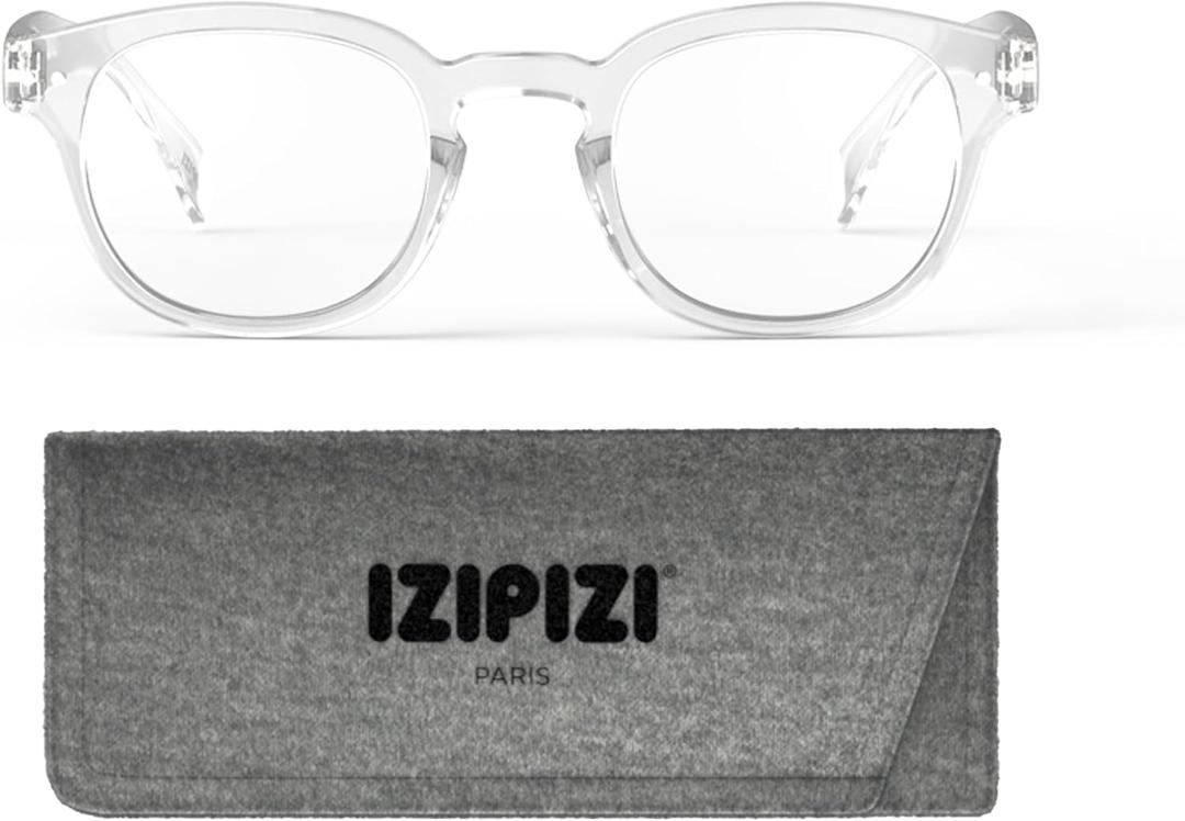 IZIPIZI READING #C Reading Glasses for Women and Men – Square Glasses with Anti-Scratch Lenses, Lightweight Fashion Frame