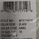 Adrianna Papell Women's Knit Crepe Tuxedo Wrap Dress (16, Black)