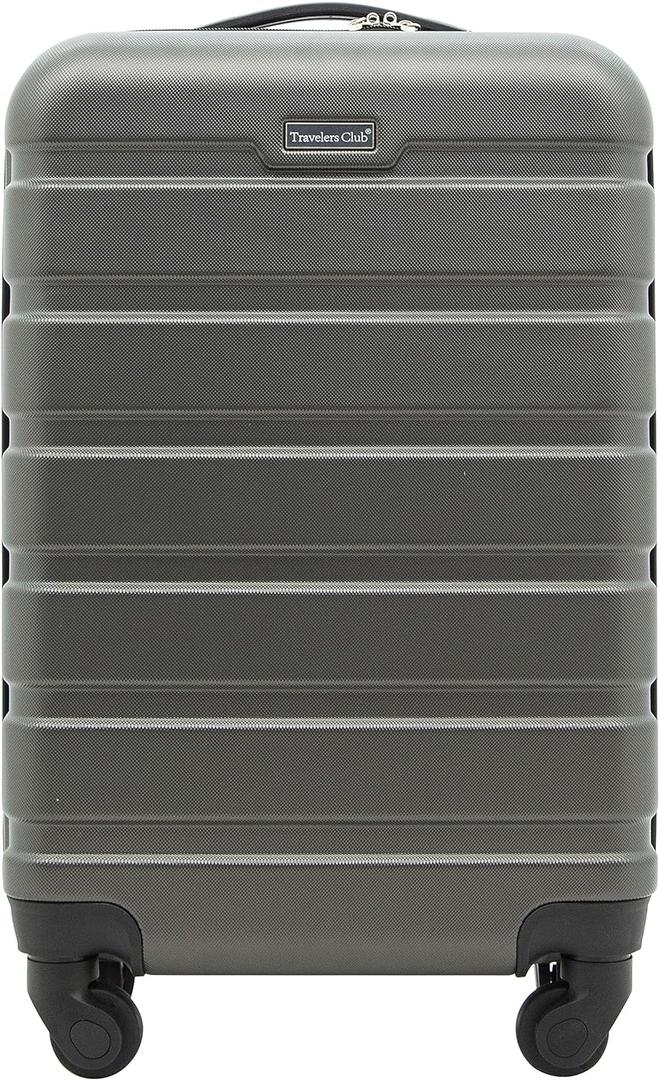 Travelers Club Harper Luggage, Charcoal, 22-Inch Carry-On