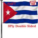 Jayus Cuba Flags 4x6 Outdoor Double Sided Heavy Duty Cuban National Flag Banner with 2 Grommets
