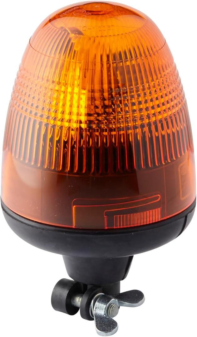 HELLA 006846011 KL Rotaflex Flex Mount Beacon Warning Light, Rotating Patterns, 24V, Amber