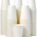 Amazon Basics Disposable Paper Cups for Hot and Cold Beverages, 12 ounces, White, 1000 Count