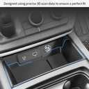 3PCS Center Console Organizer Compatible with 2020-2024 Land Rover Defender 90 110 130 (ONLY for Refrigerator Version) Armrest Storage Box Insert Tray Sets Interior Accessories