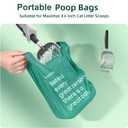 125 Count Cat Poop Bags with Handles, Disposable Litter Bags for Pet Poop, Extra-Thick Kitty Cat Waste Bags Easy Tie Leak-Proof Strengthen Unscented (Made of 70% Recycled Plastic)