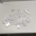 Bride to be Neon Sign, 16.5 x 11.6 Inch White LED Neon Signs USB Wedding Neon Light Up Signs for Bridal Shower Bachelorette Engagement Party Backdrop with 15 Pcs Balloon