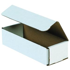Boxes Fast BFM832 Corrugated Cardboard Mailers, 8 x 3 x 2 Inches, Tuck Top One-Piece, Die-Cut Shipping Cartons, Medium White Mailing Boxes (Pack of 50)