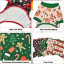 4-Pack Christmas Dog Pajamas Xmas Pet Clothes Warm Fleece Puppy Cat Jammies Christmas Dog Onesie Outfit Pet Four Leg Shirt Jumpsuit Costume for Small Dogs XS